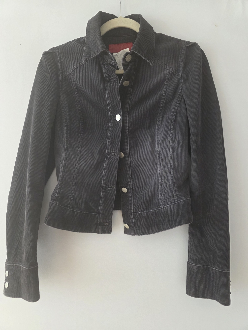 French Connection Black Corduroy Jean Jacket